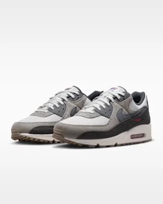 Nike Air Max 90 Premium Men's Shoes Summit White/College Grey/Anthracite/Particle Grey [Summit White/College Grey/Anthracite/Particle Grey, M 6 / W 7.5, M 6.5 / W 8, M 7 / W 8.5, M