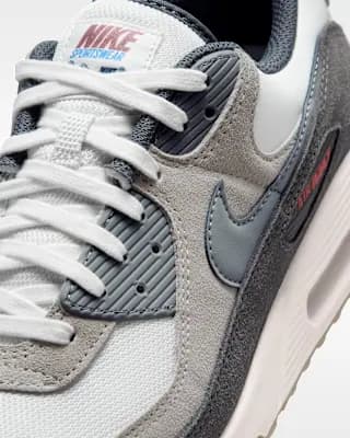 Nike Air Max 90 Premium Men's Shoes Summit White/College Grey/Anthracite/Particle Grey [Summit White/College Grey/Anthracite/Particle Grey, M 6 / W 7.5, M 6.5 / W 8, M 7 / W 8.5, M