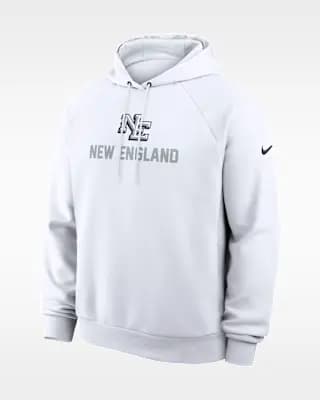 New England Patriots Rivalries Collection Primary Men's Nike Dri-FIT NFL Pullover Hoodie White [White, Machine wash, Imported]