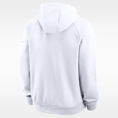 New England Patriots Rivalries Collection Primary Men's Nike Dri-FIT NFL Pullover Hoodie White [White, Machine wash, Imported]