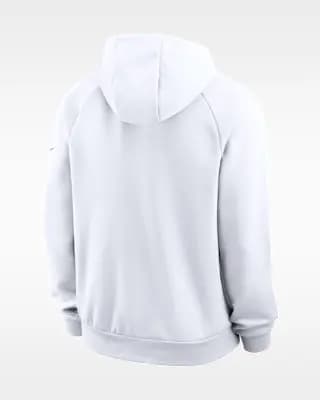 New England Patriots Rivalries Collection Primary Men's Nike Dri-FIT NFL Pullover Hoodie White [White, Machine wash, Imported]