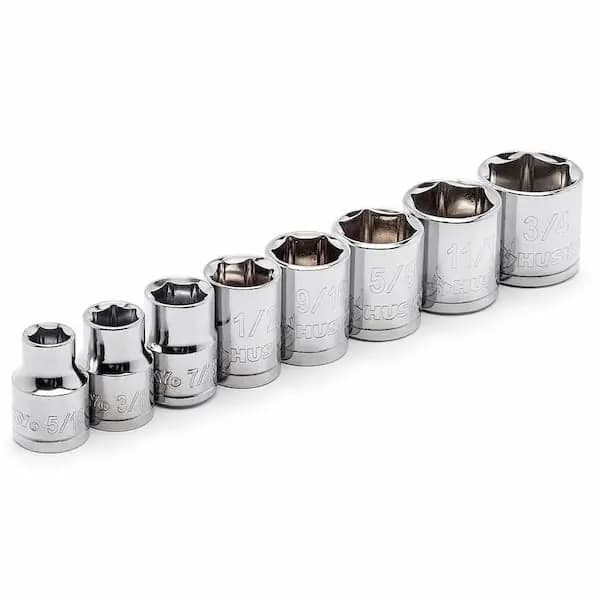 Husky 24-Piece SAE/Metric 3/8 in. Drive Ratchet and Socket Set with Case, H3D24PCSWS [Carrier Type: Hard Shell Carrier, Features: No Additional Features, Hand Tool Type: Ratchet & 