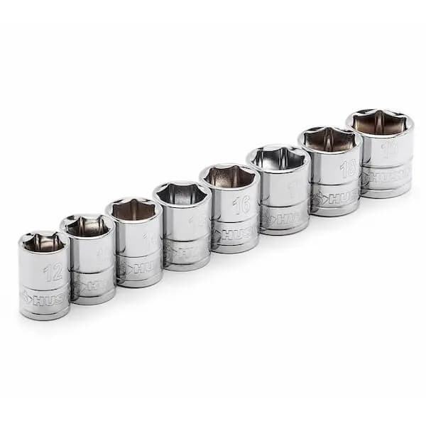 Husky 24-Piece SAE/Metric 3/8 in. Drive Ratchet and Socket Set with Case, H3D24PCSWS [Carrier Type: Hard Shell Carrier, Features: No Additional Features, Hand Tool Type: Ratchet & 
