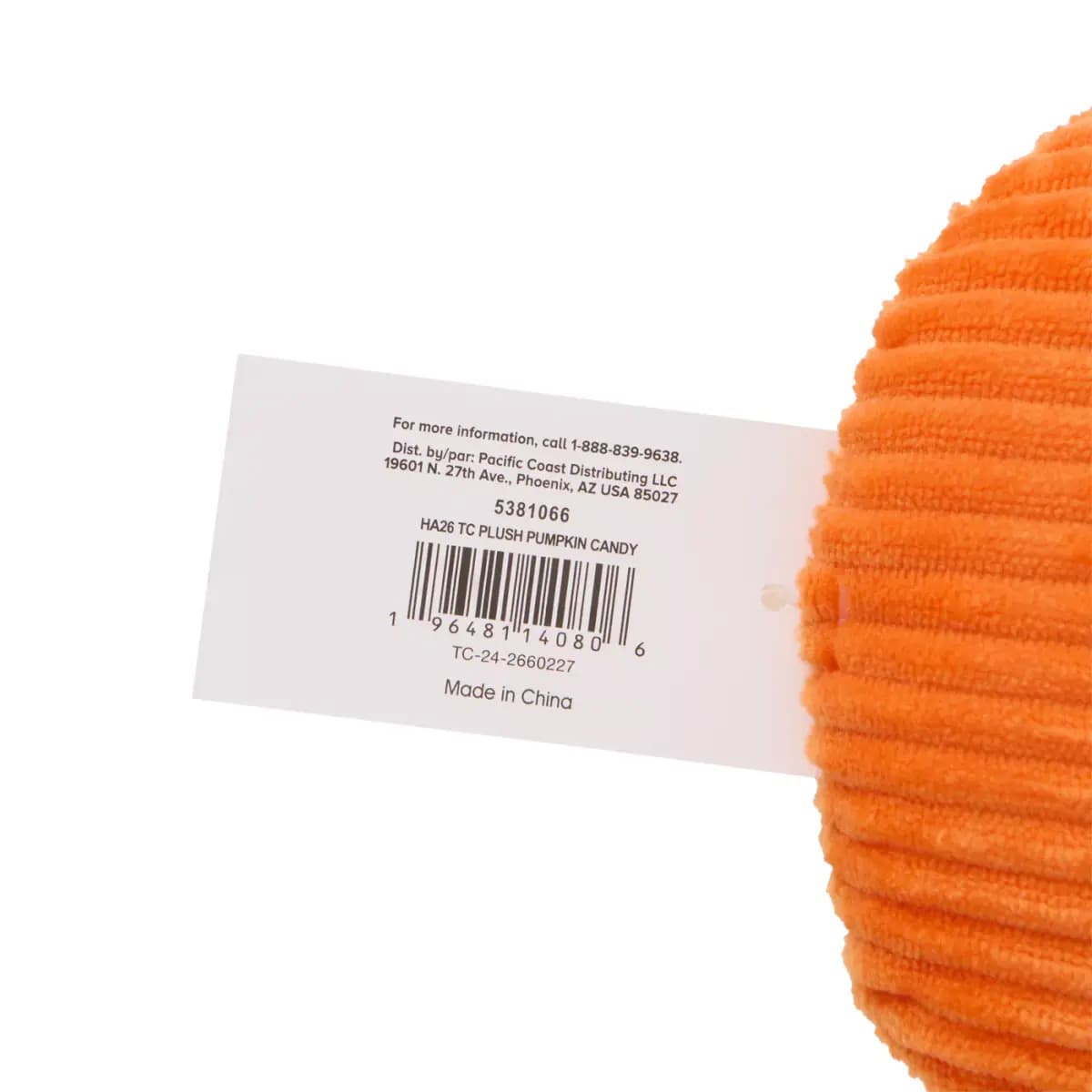 Thrills & Chills™ Halloween Plush Pumpkin Candy Dog Toy [Brand Thrills & Chills®, Includes 1 Plush Toy, Intended For Dogs, Activity Fetch, Play, Noisemaking]