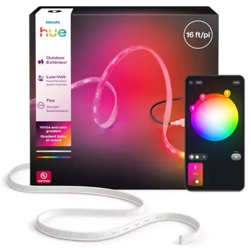 Philips Hue Flux outdoor strip light 16ft [046677608088, White, Multi Color]