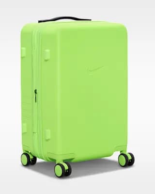 Nike Carry-On Luggage 22" Hardshell (52L) Electric Green/Black/Electric Green [Body: 100% polycarbonate. Lining: 100% polyester., Spot clean, ONE SIZE]