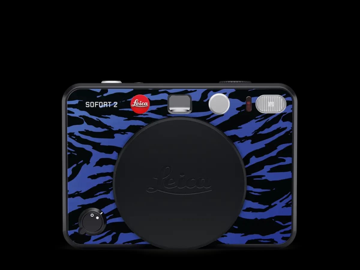 Leica SOFORT 2 Burton Edition [Hybrid instant camera in the exclusive “Jake Blue” design, Features the "Mountain Logo" as a homage to Jake Burton Carpenter, Subtle gloss of details