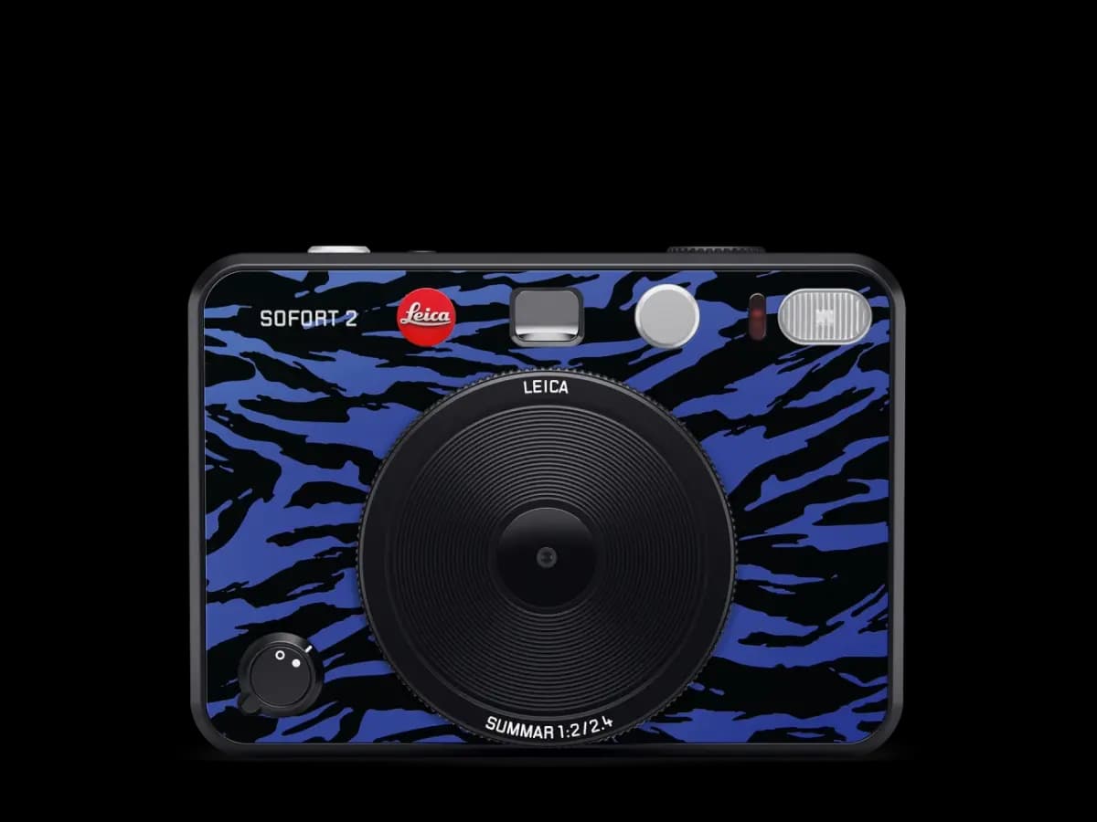 Leica SOFORT 2 Burton Edition [Hybrid instant camera in the exclusive “Jake Blue” design, Features the "Mountain Logo" as a homage to Jake Burton Carpenter, Subtle gloss of details