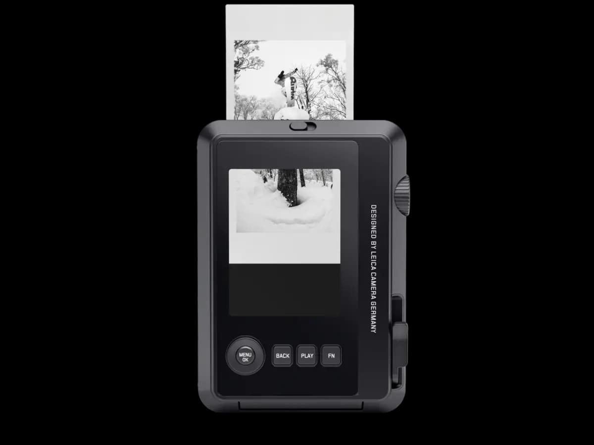 Leica SOFORT 2 Burton Edition [Hybrid instant camera in the exclusive “Jake Blue” design, Features the "Mountain Logo" as a homage to Jake Burton Carpenter, Subtle gloss of details