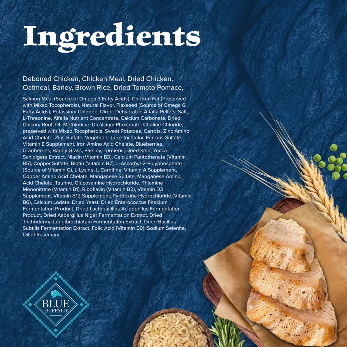 Blue Buffalo Wilderness High Protein, Chicken with Wholesome Grains Adult Dry Dog Food [Brand Blue Buffalo, Food Type Kibble, Breed Size All, Life Stage Adult]