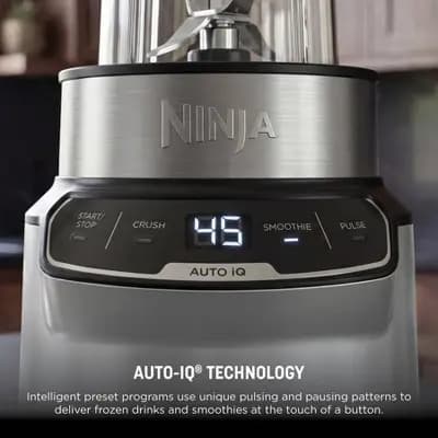 Ninja Nutri-Blender Pro with Auto-iQ - BN401: 1100W Personal Smoothie Blender, Stainless Steel, 2 Cups, Dishwasher Safe [24 Ounces, 1100 Watts, Metal]