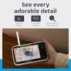 HelloBaby 5" Video Baby Monitor with Remote Pan-Tilt-Zoon (HB6251) - White [Dimensions (Overall) 3.7 Inches (H) x 6.4 Inches (W) x .82 In, Weight .96 Pounds, Features Wi-Fi Enabled