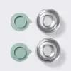 Suction Stainless Steel Bowls with Silicone Sleeve - 2pk - Green - Cloud Island™ [Features Round (shape), Number of Pieces 4, Capacity (Volume) 315 mL, Product Diameter 5 Inches]