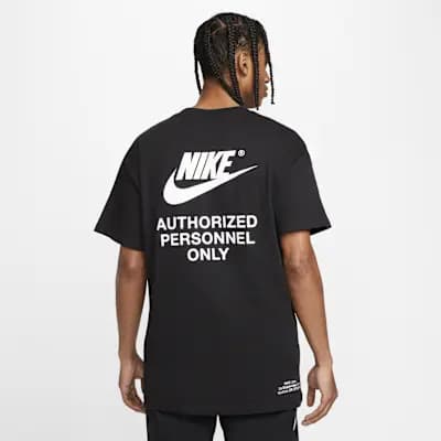 Nike Sportswear Men's T-Shirt Black [Black, Loose fit for a roomy feel, 100% Cotton]
