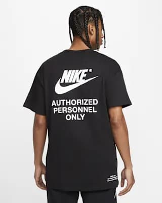 Nike Sportswear Men's T-Shirt Black [Black, Loose fit for a roomy feel, 100% Cotton]