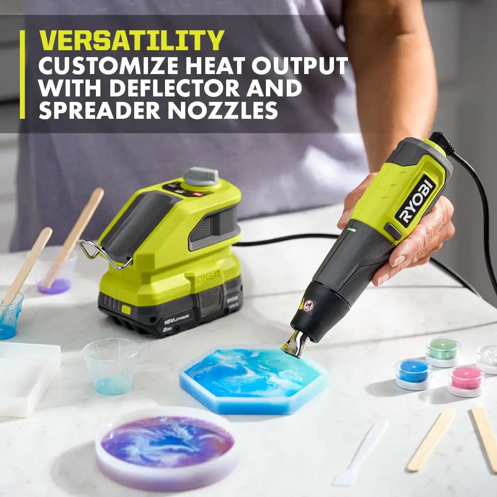 RYOBI 18V ONE+ Heat Pen Kit [Fuel Gauge Integrated LEDs, Voltage 18V, Capacity 2Ah]