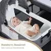 TODECARE 4-in-1 Baby Bassinet & Pack and Play with Bedside Sleeper and Diaper Changer, Portable Crib with Mattress, Black [Dimensions (Overall) 13.7 inches (H) x 28 inches (W) x 39