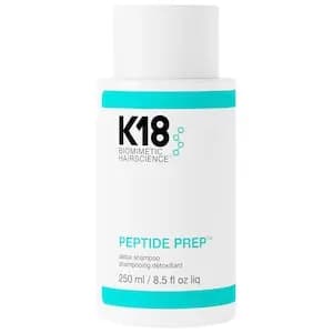 K18 Biomimetic Hairscience PEPTIDE PREP™ Clarifying Detox Shampoo 8.5 oz / 250 mL [Fine, Medium, and Thick, 8.5 oz / 250 mL, Activated Charcoal]