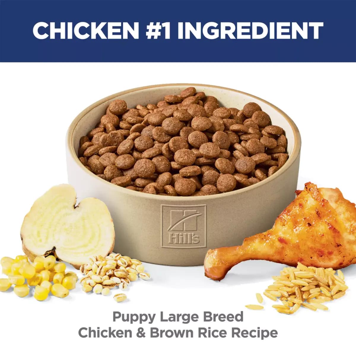 Hill's Science Diet Large Breed Puppy Dry Dog Food - Chicken & Brown Rice [Species Canine, Brand Science Diet, Food Type Kibble, Breed Size Canine| Puppy| Large breeds 4–9 months o