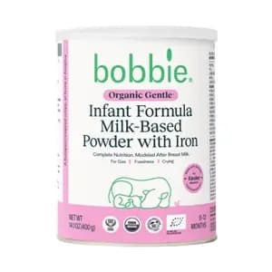 Bobbie Organic Gentle Infant Formula - 14.1oz [Features Limited Ingredients, Grass Fed, All Natu, Dietary Needs Iron Fortified, Gluten-Free, Halal, Kosh, Baby Formula Focus Immune 