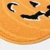 Hyde and EEK! Boutique 18"x22" Halloween Jack-O-Lantern Shaped Bath Rug Orange - Hyde & EEK! Boutique™ [22 Inches (L), 18 Inches (W), Half-Circle (shape), 1]