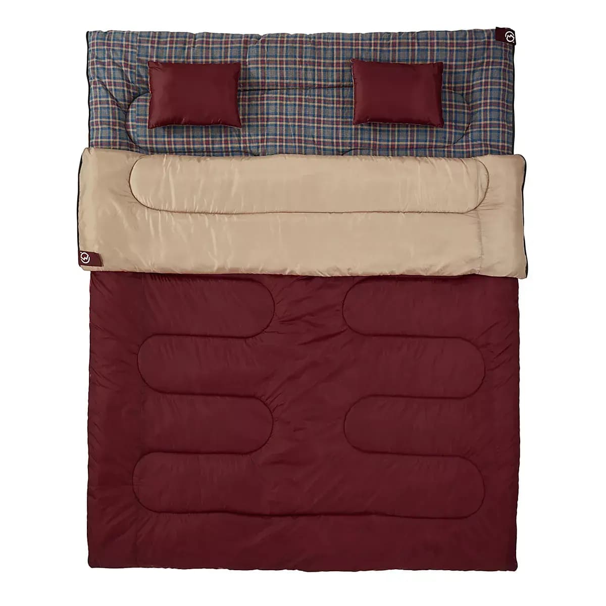 Magellan Outdoors Magellan Outdoors RedRock Double Sleeping Bag [Cotton flannel, polyester taffeta, 0 - 14 Degrees, High-loft, 7-hole polyester fiberfill]