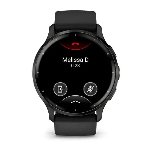 Garmin Venu 3 Slate Stainless Steel Bezel with Black Case and Silicone Band [AMOLED (optional always-on mode), Swim, 5 ATM, 1.2" (30.4 mm) diameter]