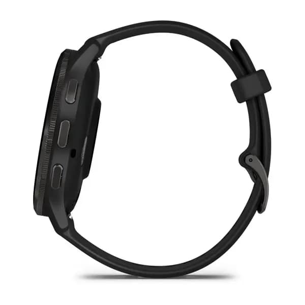 Garmin Venu 3 Slate Stainless Steel Bezel with Black Case and Silicone Band [AMOLED (optional always-on mode), Swim, 5 ATM, 1.2" (30.4 mm) diameter]