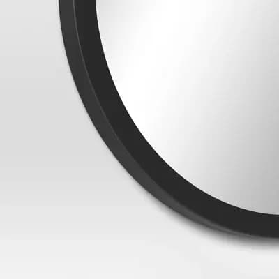 Room Essentials 20" Round Wall Mirror Black - Room Essentialsâ„¢ [Polyethylene (Frame), Glossy, 19 Inches]
