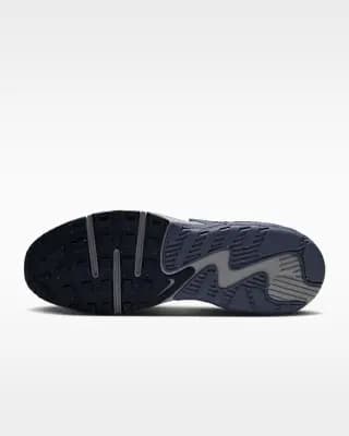 Nike Air Max Excee Leather Men's Shoes with Reflective Accents Obsidian/Stealth/Diffused Blue/Metallic Silver [Obsidian/Stealth/Diffused Blue/Metallic Silver, Reflective details, F