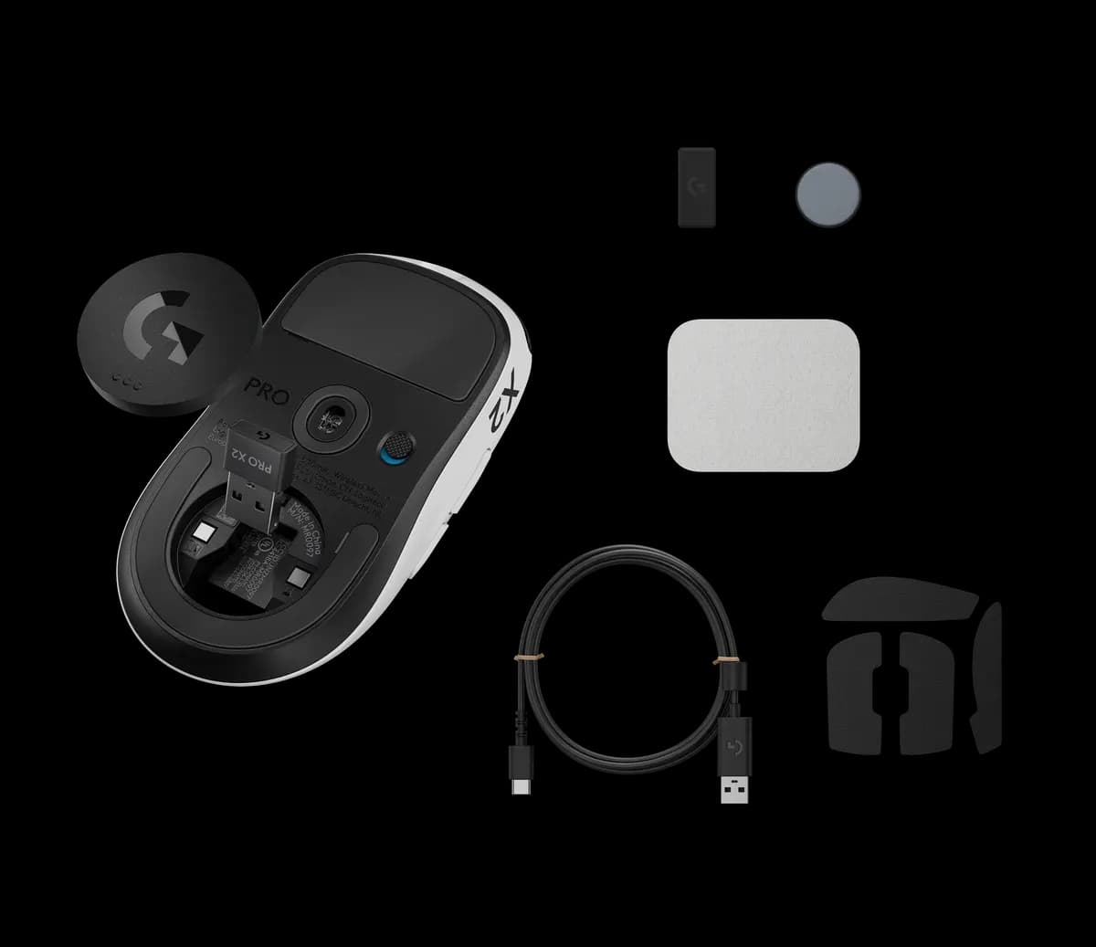 Logitech PRO X2 SUPERSTRIKE - Lunar Eclipse [4.92 in (125 mm), 2.5 in (63.5 mm), 1.57 in (40 mm)]