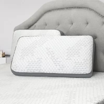 Imaginarium WonderTech Memory Foam Cooling Queen Pillow: Gusseted, Knitted Polyester Cover, Medium Fill Density [300, 3 Pounds, 100% Memory Foam]