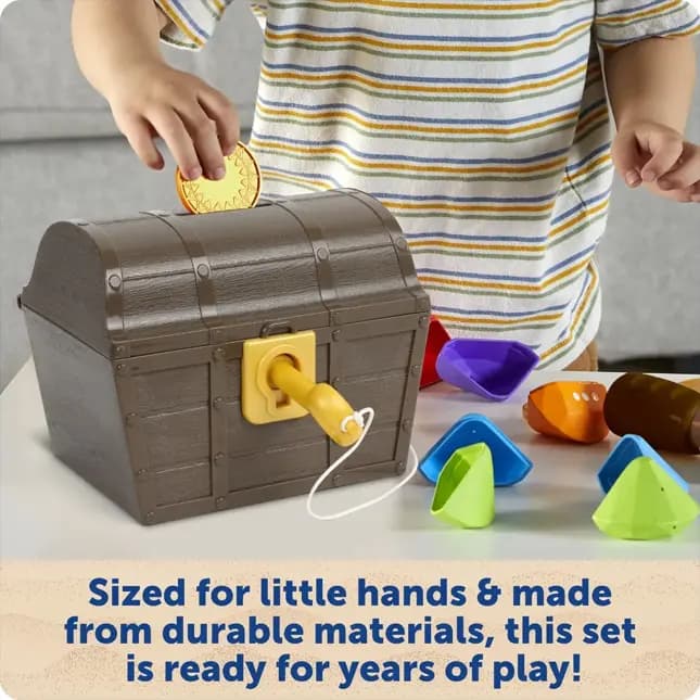 Fat Brain Toys Gem Surprise Treasure Chest [BUILD PRESCHOOL READINESS: Introduces numbers and colors through hands-on play; a great fit for preschool learning toys, classroom treas