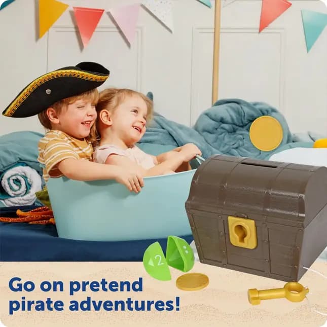 Fat Brain Toys Gem Surprise Treasure Chest [BUILD PRESCHOOL READINESS: Introduces numbers and colors through hands-on play; a great fit for preschool learning toys, classroom treas