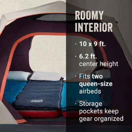 Coleman Skylodge 6-Person Instant Camping Tent Blackberry [Camping, 3-season, 6-person]