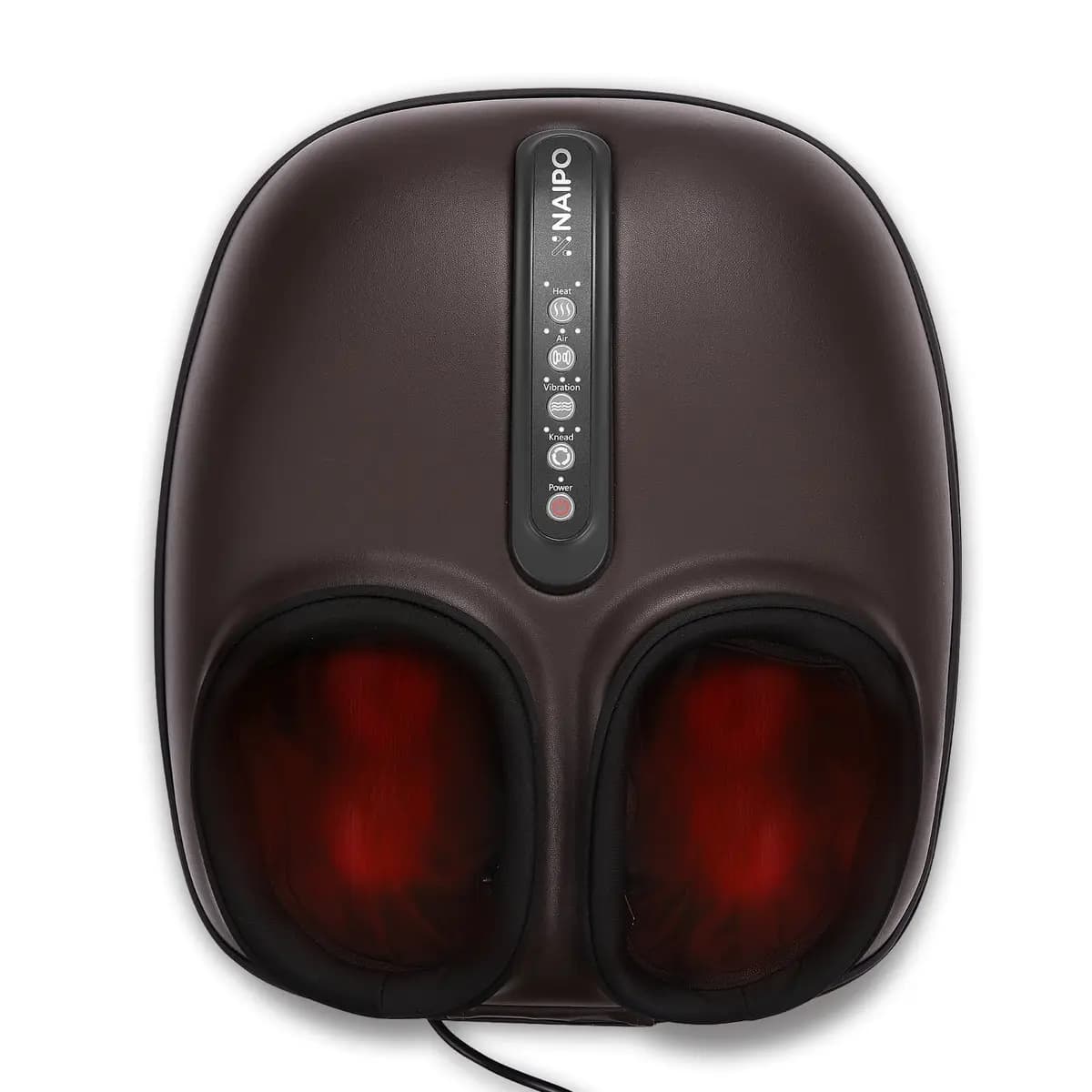 Naipo Foot Massager Machine with Heat [heat in 1 minute, 3 intensities, up to size 12]