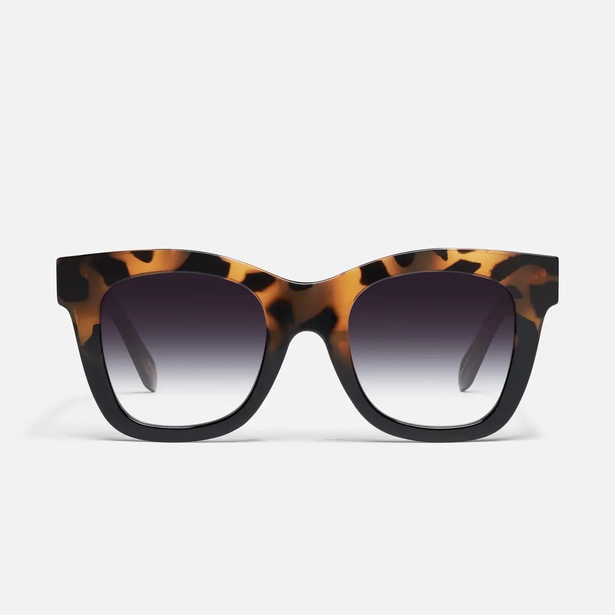 Quay After Hours Tortoise Black [square frame, 150 mm width, black fade lens]
