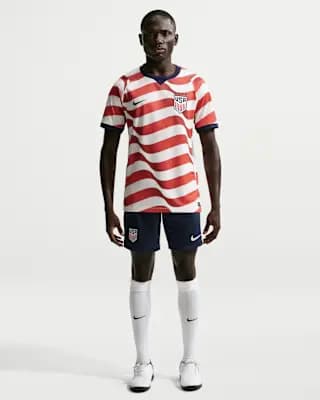 USMNT 2026 Stadium Home Men's Nike Dri-FIT Soccer Replica Shorts Midnight Navy/Sail [100% polyester, Machine wash, XS-3XL]