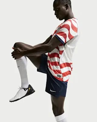 USMNT 2026 Stadium Home Men's Nike Dri-FIT Soccer Replica Shorts Midnight Navy/Sail [100% polyester, Machine wash, XS-3XL]