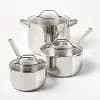 12pc Stainless Steel Cookware Set with 6pc Pan Protectors Silver - Figmint™ [Stainless Steel, 18/0 Stainless Steel, BPA-Free, Stay-Cool Handle]