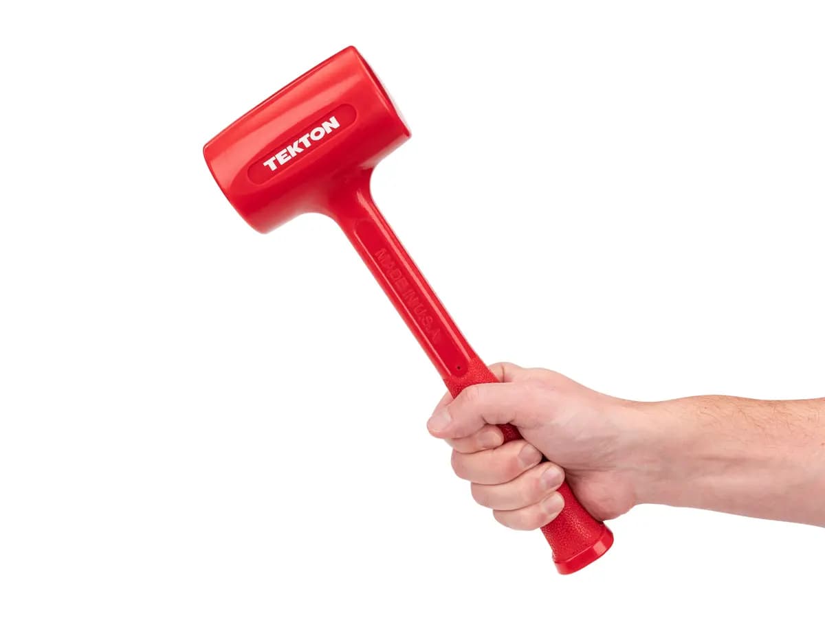 TEKTON 39 oz. Dead Blow Hammer [A. Length (in.) 13.0, B. Width (in.) 4.2, C. Height (in.) 2.4]