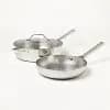 7pc Stainless Steel Cookware Set Silver - Figmint™ [Stainless Steel, 18/0 Stainless Steel, BPA-Free, Stay-Cool Handle]