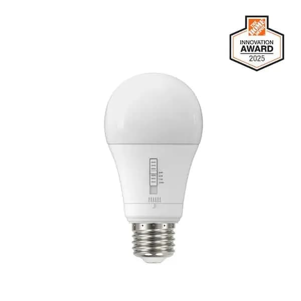 EcoSmart Universal Select 40/60/75/100-Watt Equivalent A19 Dimmable LED Light Bulb with Selectable Color Temperature (3-Pack), 15A1960WS6CCT01 [Actual Color Temperature (K): 2700,3