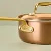Hearth & Hand with Magnolia 2.1qt 7" 2pc Stainless Steel Sauce Pan Copper - Hearth & Hand™ with Magnolia [7 Inches, 2.7 Pounds, Stainless Steel]