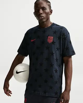 USMNT Men's Nike Soccer T-Shirt Dark Obsidian [100% cotton, Machine wash, XS-XXL]
