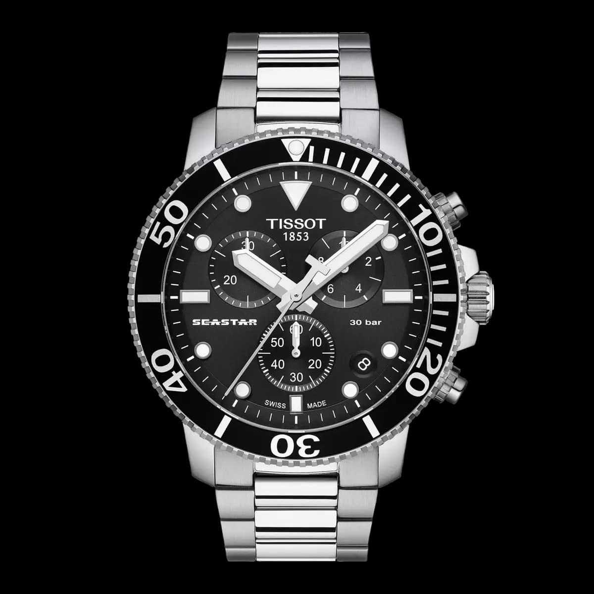Tissot Seastar 1000 45.5mm Black [45.50 mm, Quartz chronograph PowerDrive, 300 m]