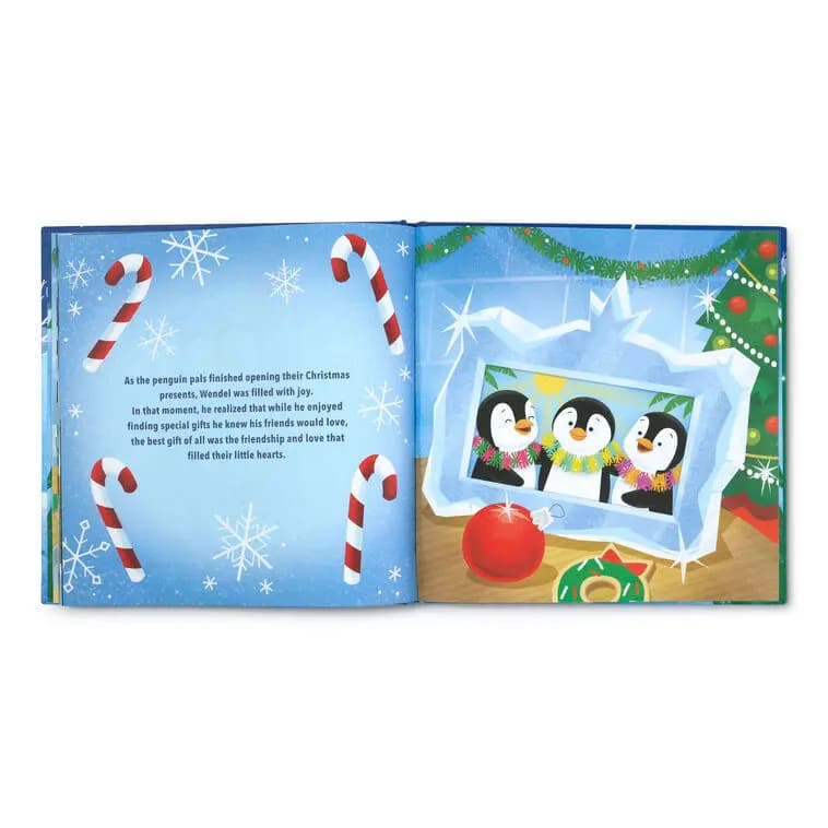 Playful Penguins The Very Best Christmas Gift Book [Dimensions 8.25'' W x 8.25'' H, Genre Juvenile Fiction, Author Melissa Woo, Illustrator Scott Brown]