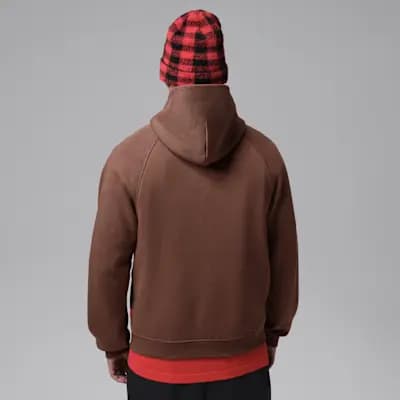 Jordan Brooklyn Men's Pullover Hoodie Fauna Brown/University Red [Fauna Brown/University Red, Front pocket, Machine wash]