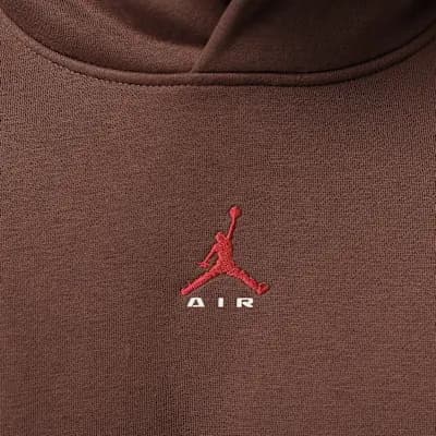 Jordan Brooklyn Men's Pullover Hoodie Fauna Brown/University Red [Fauna Brown/University Red, Front pocket, Machine wash]