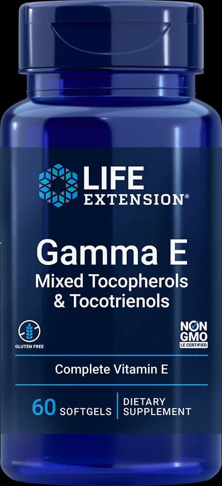 Life Extension Gamma E Mixed Tocopherols And Tocotrienols, 60 softgels [1 softgel, Non-GMO, 30.15 mg]